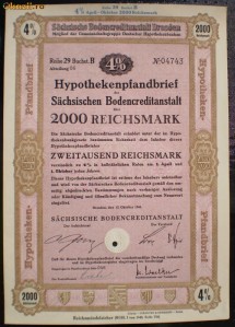 09. GERMANIA OBLIGATIUNE 2000 REICHSMARK 15.10.1941 DRESDEN foto