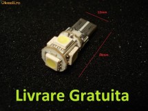 LED , Leduri W5W T10 5 smd CAN-BUS fara eroare de bec ars foto