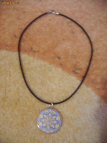 medalion/pandantiv handmade sticla vitraliu superb italia foto