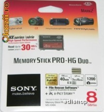 Memory Stick Pro-HG Duo HX 8GB - MSHX8A Sony , originale, sigilate! foto