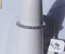 Verigheta dama aur 14K, 2g, jumatate din banda pavata cu cu 17 BRILIANTE de 1,5mm foto