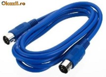Cablu midi 3m albastru Stage Line MIDI-302/BL foto