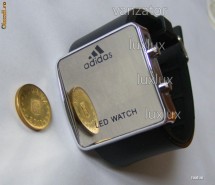Ceas Adidas led watch, ecran oglinda, curea silicon negru, dama/barbatesc, mirror.Nou foto