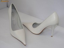 DEOSEBITI ! Pantofi femei , albi, toc inalt - ( CIFA 57 PK024 white 40% REDUCERE foto