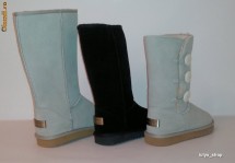 CIZME UGG AUSTRALIA CLASSIC TALL SI BAILEY BUTTON PIELE INTOARSA  NEGRE SI GRI TRANSPORT GRATUIT PRIN FAN COURIER+CADOU IN VALOARE DE MAXIM 10 LEI foto