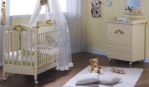 Set complet Erbesi Italia  Patut si comoda model HIPPY albit 140 x 70 cm foto