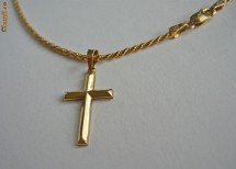 LANT cu CRUCIULITA din Aur de 14 K. foto