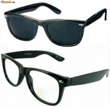 Ochelari Nerd Geek replica Wayfarer tocilar cu lentile transparente sau negre foto
