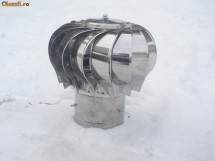 Smoky ventilatorul eolian mareste tirajul cosurilor de fum, ventileaza baia, bucataria sau beciul, aduce aerul proaspat in casa foto