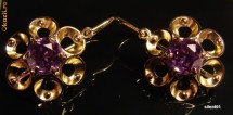 cercei aur 14K cu alexandrite alexandrit russia foto