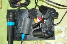 Consola Playstation 2  PS2 slim model SCPH 90004 impecabila MICROFON KARAOKE foto