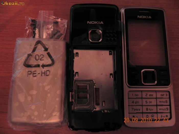 CARCASA NOKIA 6300 COMPLETA CLASICA GRI foto mare