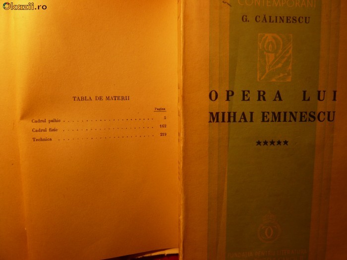 G.Calinescu - Opera lui M. Eminescu -vol.4si5-Prima Ed-1936 foto mare
