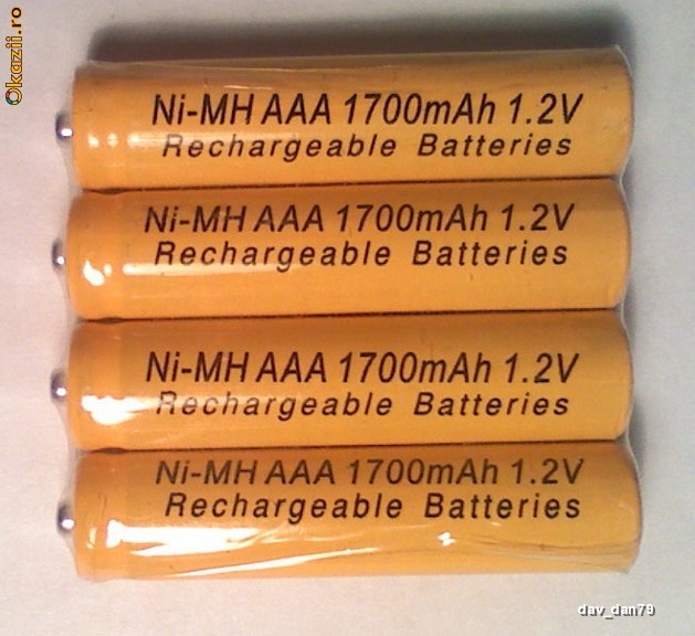 4 BATERII REINCARCABILE R3 -12 LEI foto mare