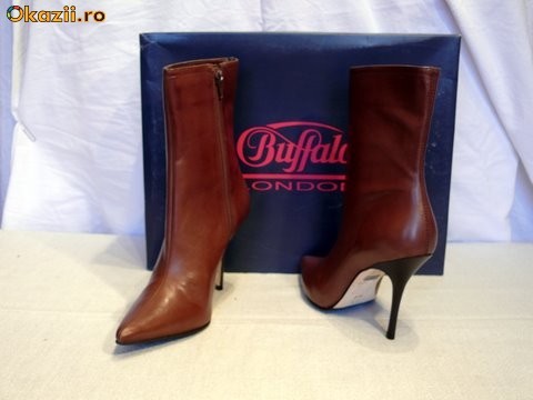 Cizmulite scurte , maro ,Buffalo (7896-410 BROWN) REDUCERE 30% foto mare