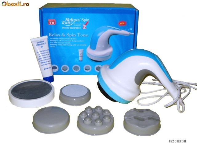 Relax and Tone Spin X2 Second Generation aparat masaj. GEL. Butoane digitale. Programe. foto mare