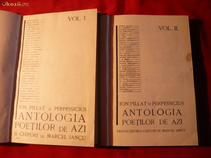 I.Pillat si Perpessicius - Antologia Poetilor  -I Ed.1925 ,2vol foto mare