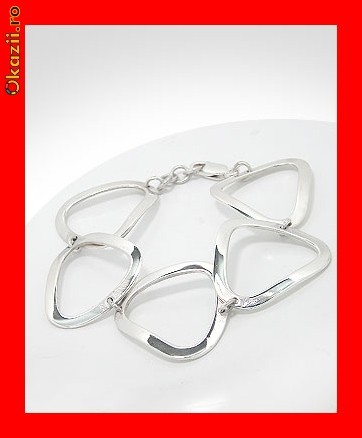 Bratara Dama Argint Fermecatoare Forme Geometrice BAG-014 foto mare