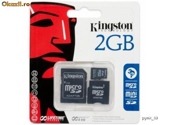 CARD MEMORIE 3in1 KINGSTON 2GB foto mare