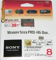 Memory Stick Pro-HG Duo HX 8GB - MSHX8A Sony , originale, sigilate! foto mare