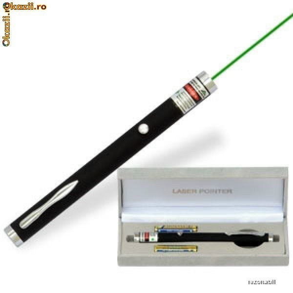 Laser pointer 500mW verde. Capat proiectie 3D. foto mare