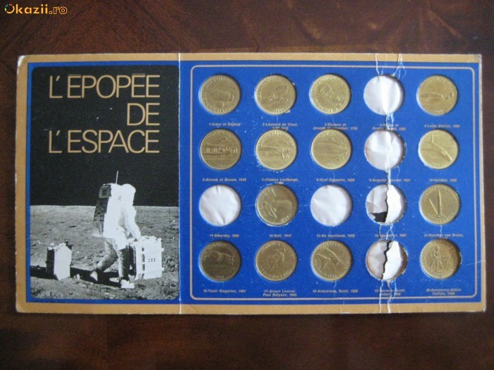 LOT - 14 BUC.MONEDE - L'EPOPEE DE L'ESPACE foto mare