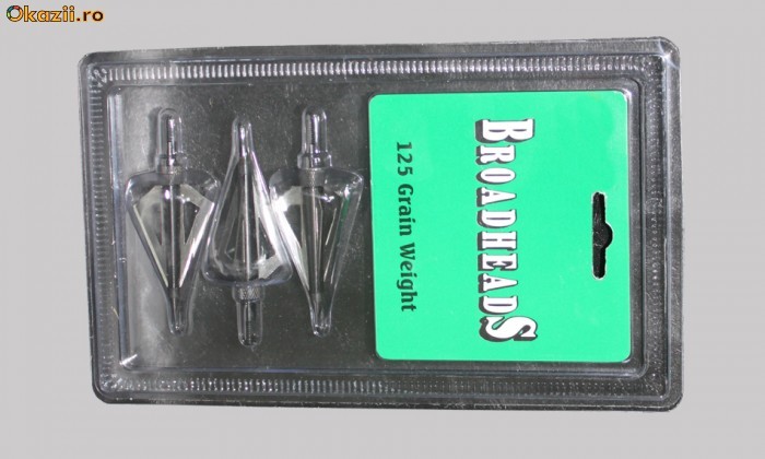 VAND VARFURI SAGETI 3 LAME OTEL (BROADHEADS) foto mare
