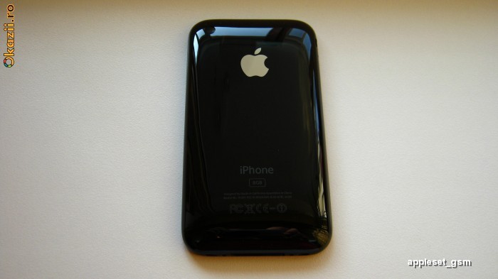 Capac Carcasa Apple iPhone 3G 8GB Black + Sim Tray Original foto mare