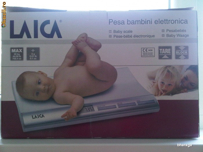 Cantar bebe (model Laica PS3001W - alb) - transport gratuit foto mare