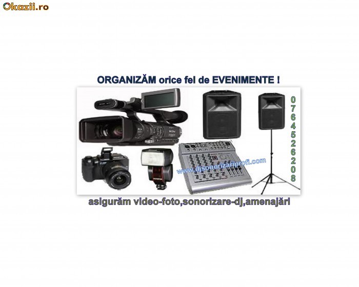 ORGANIZAM PETRECERI PRIVATE si diferite EVENIMENTE . Asiguram : dj , muzica , filmari video , foto, efecte lumini , fum , etc. foto mare