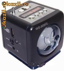 BOXA CU MP3 SI RADIO FM SLOT USB SI CARD SD AFISAJ LCD ACUMULATOR foto mare