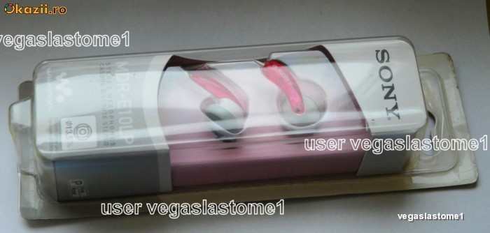 CASTI SONY in ear MDR-E10LP Jack 3,5 mm IPOD,MP3,4 PSP...ETC foto mare