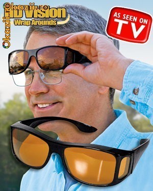 Ochelari de condus noaptea si ceata HD Vision + 100% UV Protection + BONUS !Bucuresti/Provincie foto mare