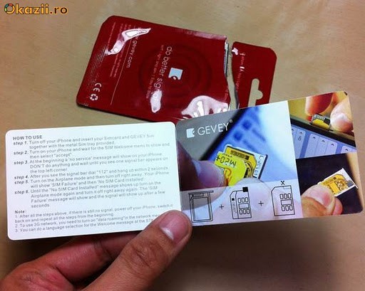 GEVEY Turbo Sim Decodare Iphone 4 + Cadou foto mare