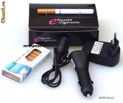 Tigara electronica + 10 cartuse / rezerve + 3 incarcatoare (perete, usb si masina) + Livrare in toata tara sau predare personala Bucuresti foto mare