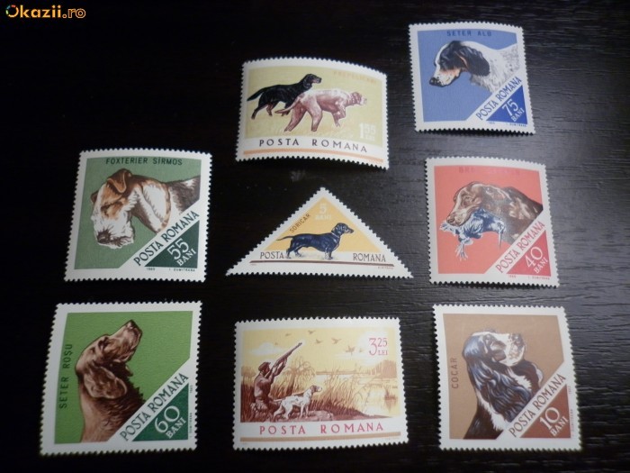 Romania LP 620 , Caini de vanatoare ,  MNH/** foto mare