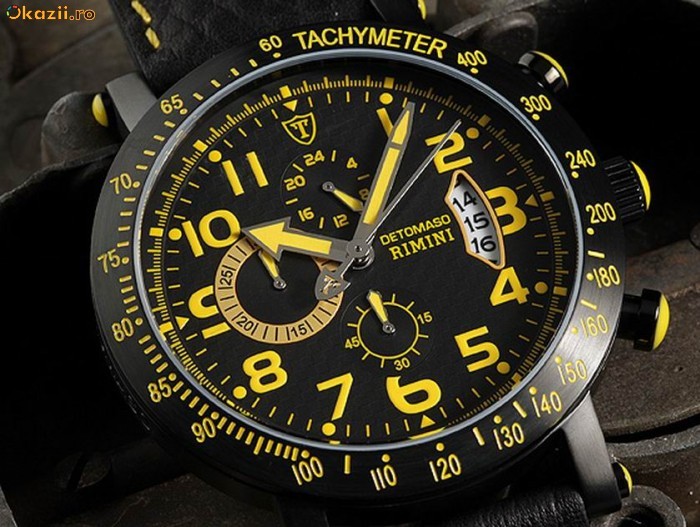 CEAS Chronograph DETOMASO , data , black-yellow foto mare