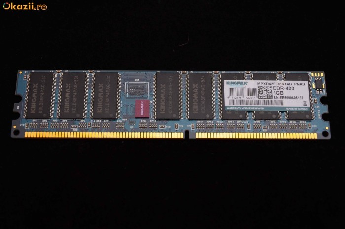 Memorie RAM Kingmax DDR400 1GB/PC3200 foto mare