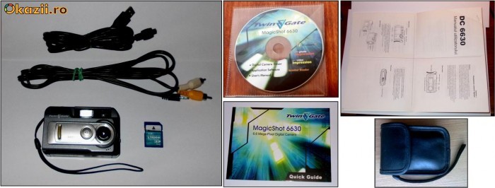 Aparat foto digital Twin Gate Magic Shot 6630 (set complet) foto mare