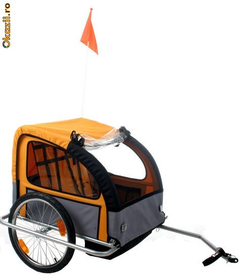 OFERTA ! REMORCA BICICLETA TRANSPORT COPII, IMPORT GERMANIA ! foto mare
