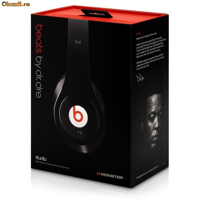 CEL MAI MIC PRET OKAZIE UNICA,Casti Monster Beats by Dr. Dre Studio Negre Profesionale,noi sigilate. foto mare