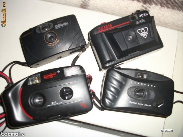 4 Aparate foto cu film foto mare