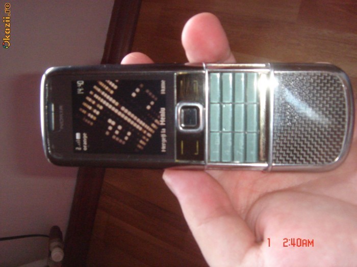 Nokia 8800  Sapphire cu carcasa de Nokia 8800 Carbon foto mare