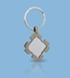 Breloc metal, romb foto mare
