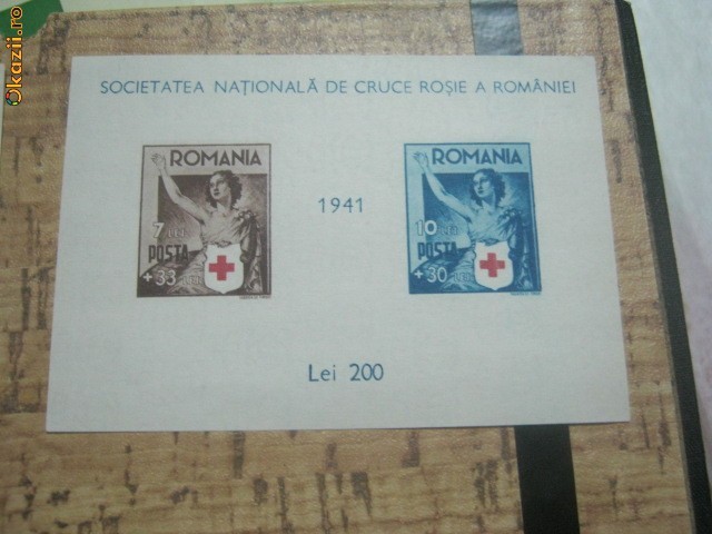 Colita Romania 1941 crucea rosie foto mare