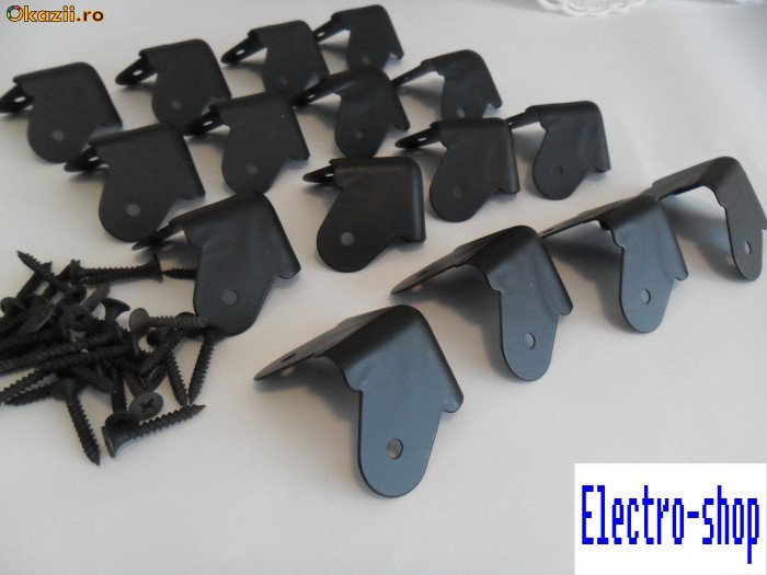 Set 16 coltare boxe coltar boxa metalic + suruburi incluse in acelasi pret foto mare