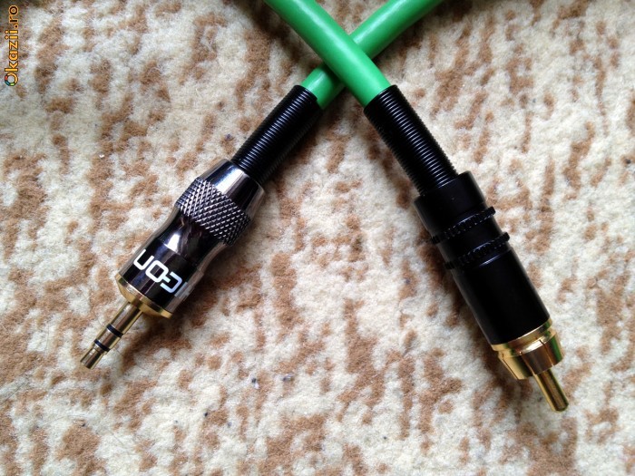 Cablu SPDIF HI-FI, terminatii Neutrik & Hicon, RCA la Jack 3,5mm, 9m foto mare