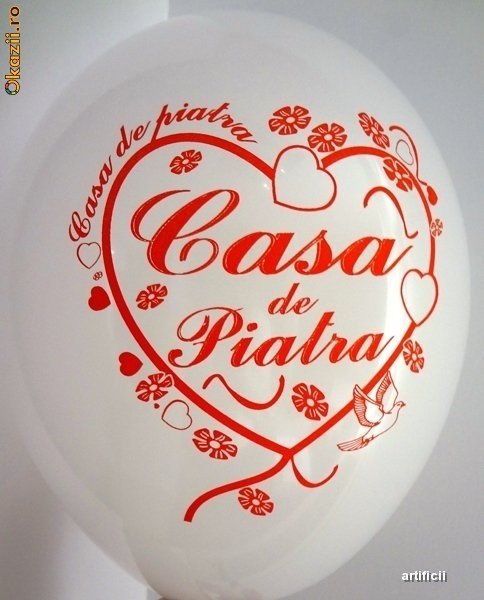 10 Baloane latex 30cm inscriptionate CASA DE PIATRA - diverse culori foto mare