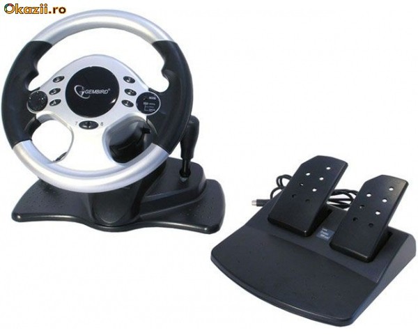 joystick pc volan cu pedale gembird foto mare
