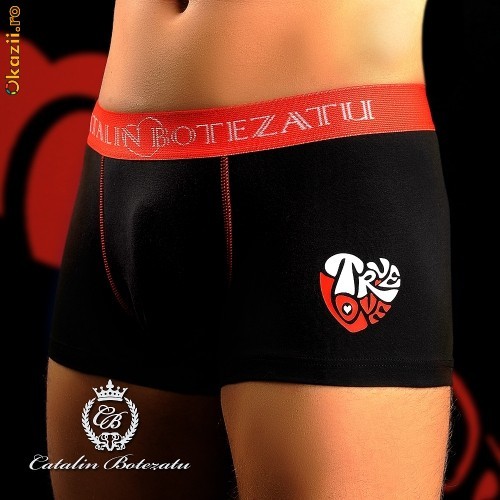 Boxeri Catalin Botezatu Valentine BBV3 - Negru [Cod: BBV3] foto mare